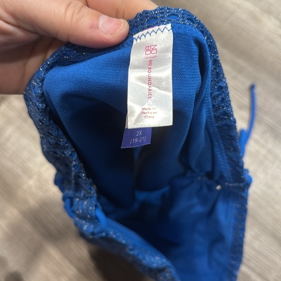 Blue High-Waisted Bikini Bottoms - Picture 4 of 4